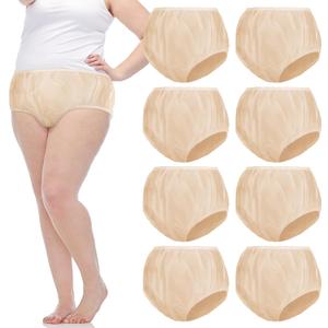 9 Pcs Waterproof Incontinence Underpants Plastic Pants Leak Proof Incontinence Underwear Adult Diaper Cover(l,Nude)