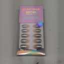 BTArtbox Press On Nails Almond - Molten Chrome, Ombre Brown Short Press On Nails with Glue and Adhesive Tabs for Women, Soft Gel Glue On Nails in 16 Sizes - 32 Stick On Nails Kit