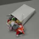 12 Pcs Mini Christmas Stuffed Animal Plush Toys Plush Keychain with Santa Hat Tiny Xmas Doll Ornaments Christmas Tree Decor for Party Favors Classroom Prize Stocking Fillers