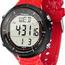 10 ATM Waterproof Sports Watch for Swimming and Diving, with Functions of Chronograph, Timer, Dual Time, Alarm Clock, 12 and 24 Hour Format Switchable