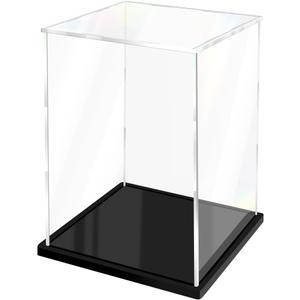 Clear Acrylic Display Case for Collectibles Assemble Doll Display Case Alternative Showcase for Lego Action Figures Model Statues Home Storage (6x6x10 inch; 15x15x25 cm)
