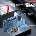 LeYi Compatible for Samsung S24-FE Case: S24FE Case with 2PCS Tempered Glass Screen Protector & Magnetic Metal Ring Stand, Camera Cover & Military-Grade Shockproof para S24 FE Cover, Light Blue (Galaxy S24 FE (6.7''))