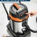 18.5 Gal Industrial Wet Dry Shop Vacuum, 2400W 2-Motors Heavy Duty