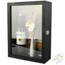 12x17 Extra Deep Shadow Box, Large Shadow Boxes Display Cases with Lockfor Displaying Photo Souvenir CollectionCarbonized