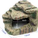 JIHAQUA Large Resin Reptile Tank Accessories Hideouts Cave Habitat Decor for Leopard Gecko Lizards Turtle