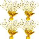ALISSAR Glitter Gold Star Centerpieces-Table Decorations for Home Decor Birthday Wedding Anniversary Decor (4, Gold)
