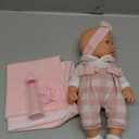 Enjoyin 12'' Baby Doll in Gift Box with Pink Cloths, Pacifier, 13''x13'' Microfabric Blanket, and Feeding Bottle. Gift Idea for Ages 3+