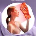 FOLOKE LED Light Therapy Mask Skin Care Mask, LED face & neck Red 6305nm & NIR 830nm Wavelength,USB C Rechargeable for Home Use Working Travel Yoga (Sakura Pink