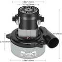 116472-13/116472-00 Vacuum Motor Replacement 2-Stage 5.7" 112 CFM High Power, Quiet and Efficient Operation, Easy to Install for Central Vacuums, Boat Lifts, Industrial Cleaning, Bathing Systems