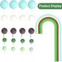 Gyufise 26Pcs Ball Cake Toppers Mini Balloon Balls Pastel Rainbow DIY Baking Cupcake Cake Decorations for Birthday Baby Shower Party SuppliesGreen