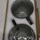 ecooe Black Double Walled Glass Coffee Mug 12 oz Latte Cappuccino Cups Set of 2 Coffee Cups with Handle, Heat Resistant Double Wall Glass Cup for Tea Milk Juice Ice Cream, Birthday Gifts for Mum Dad