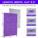 3-Pack Microfiber Mops Refill Pads for 14 Inch Mop (Purple)