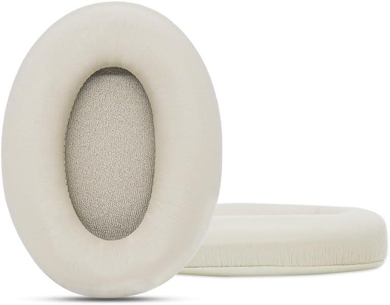 Replacement 1000XM3 Ear Cushions for Sony WH-1000XM3 Over-Ear Headphones, Compatibel WH1000XM3 Ear Pads with Softer Protein Leather, Noise Isolation Memory Foam (Silver)