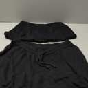 Chang Yun Womens Summer Jumpsuits Casual Loose Sleeveless Off Shoulder Elastic Waist Romper Loungewear Two Piece Outfits (Medium, Black)