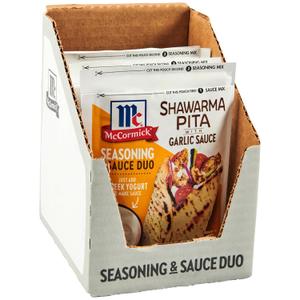 McCormick Shawarma Pita Seasoning with Garlic Sauce Mix, 1.37 oz (Pack of 6) (EXP 06/09/26)