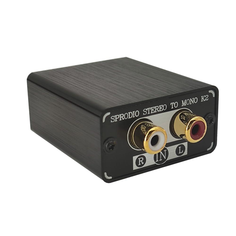 SPRODIO Single Stereo to Dual Mono Audio Converter Mono OutRCA L/R Audio Adapter Stereo to Mono summing K2 SPRODIO Single Stereo to Dual Mono Audio Converter Mono OutRCA L/R Audio Adapter Stereo to Mono summing K2