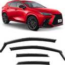 in-Channel Extra Durable Rain Guards for Lexus NX 2022-2025, Window Deflectors, Vent Window Visors, 4 Pieces - 200575 (For NX 22-25)
