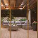 Magnetic Screen Door Fits Door Size 70" x 80", Screen Size 72" x 81", Double Opening, Mesh Net Curtain with Magnet Full Frame Hook & Loop Strip, Brown