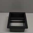 Espresso Coffee Ground Knock Box Chute, Built-in Desktop Waste Bucket, Stainless Steel Bottomless Knocking Residue Box (Rectangle)