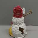 Napco Snowman with Woodland Animals - 15 Inch White Resin Glittered Holiday Figurine