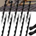 10 Pcs 3ft Long Wavy Foam Closure Strips for Metal Roofing Corrugated Panel Roofs Sealing Gaps at Ridges Edges Wave Seams Weatherproof Absorbing Black Strips for Roof Maintenance Repair Protection