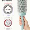 AIMIKE NaturaVol Round Brush for Blow Out, Large Round Hair Brush with Nano Thermal Ceramic Tech, for Fine Hair-Friendly Blow Drying & Styling at Home, Maximum Volume Shine-2.1" Barrel, 3" w/Bristle