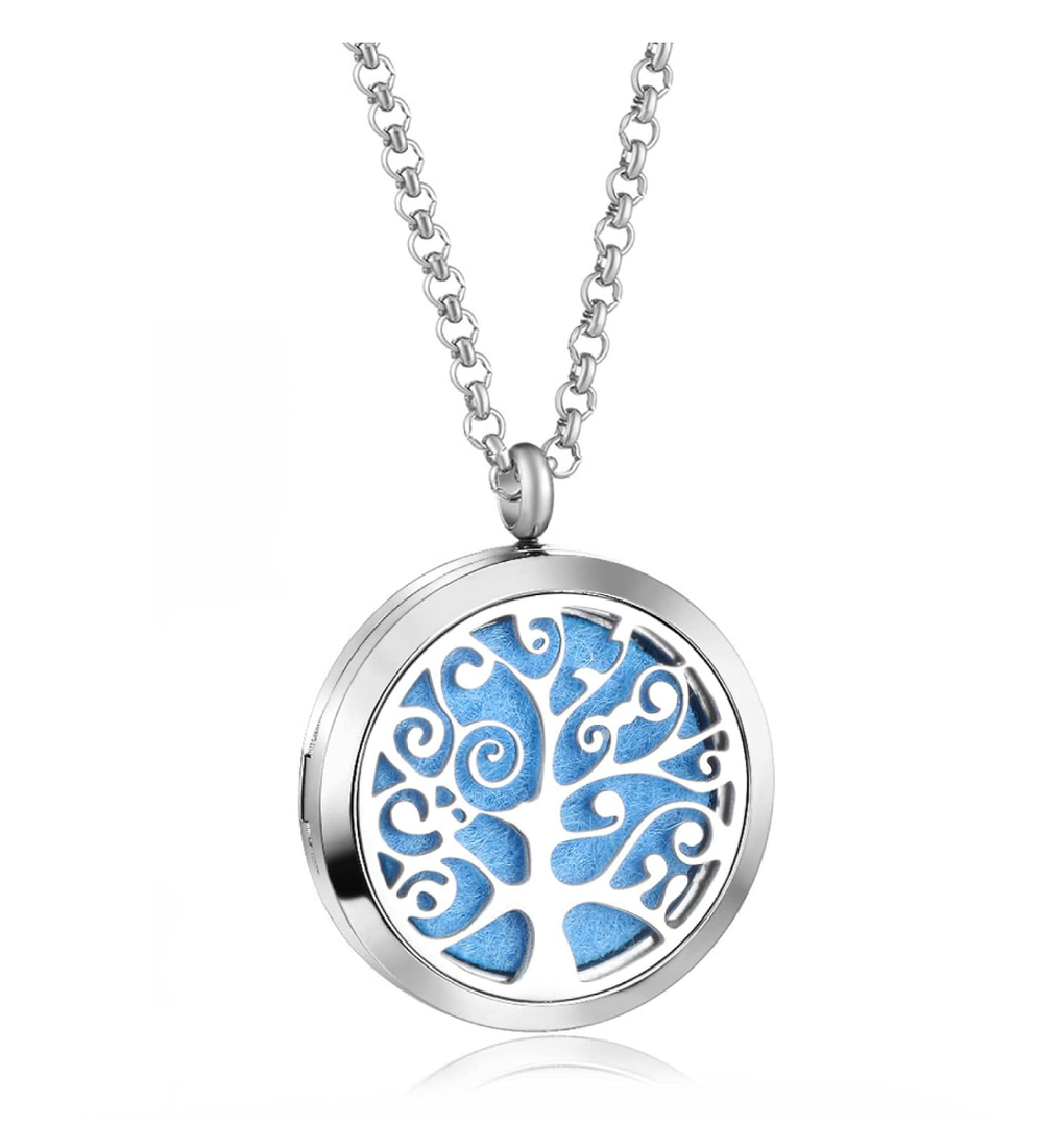 Aromatherapy Necklace Stainless Steel Aromatherapy Pendant Perfume Box Necklace Sweater Chain