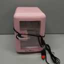 Iceblue Skincare Fridge with Viewing Window, 4L/6Can Makeup Mini Fridge for Bedroom, 110V AC/ 12V DC Refrigerator Cooler & Warmer for Car, Office & Dorm, Small Fridge for Cosmetics, Skin Care-Pink