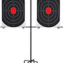 Adjustable Shooting Target Stand with 5-Prong Base, Portable Target Steel Holder for Firearms, BB Guns, Airsoft and Rifle Practice, Hunting & Shooting Accessory for Outdoor Range (No Paper)