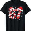 67 Meme Six Seven Candy Cane Christmas Boys Girls Kids T-Shirt S