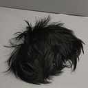 LABEAUT Short Black Anime Cosplay Wig Male Men Anime Layered Unisex Heat Resistant Hair Wig with Bangs for Party and Halloween for Gift + Free Cap