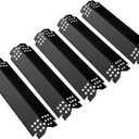 Unicook Grill Heat Plates for Nexgrill 720-0888, 720-0888N, 720-0830H, Backyard, Porcelain Grill Burner Covers Replacement Parts, 14.6 Inch Heat Shields Tents, Flame Tamers, 5 Pack