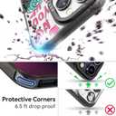 Compatible for iPhone 14 Pro Case Cute Aesthetic - Durable Fashion Funny Phone Case - Girly Skeleton Skull Pattern Print Cover Design for Woman Girl 6.1 inches Black