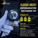 Lichamp R1234yf Refrigerant Recharge Kit, AC R134a 1234yf Gauge Set Include Adapters and Can Taps, B201