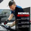 Heavy Duty 6 Mil Black Nitrile Gloves - Disposable, Latex & Powder Free | Mechanic, Food Prep & Tattoo | Rubber Gloves for Cooking, Cleaning & Household | Pack of (100) (M)