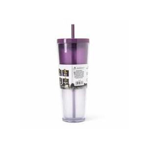 Manna™ Axel™ Plastic Tumbler & Straw Set - Purple, 24 oz 