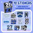 9 x 12Pcs-3" Senior 2027 Sticker Pack Cute Girly & Boy High School Stickers