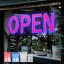 Open Sign for Business, 40"x14" Dimmable Large LED Open Signs with Hanging Installation for Bar Pubs Store Restaurant Office Hotel Salon (Red & Blue)