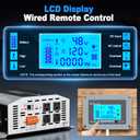 4000W Pure Sine Wave Inverter 48V DC to 110V/120V AC Converter, 8000W Peak, High-Efficiency Off-Grid Power Inverter for Solar System, 4 AC Outlets, USB & Type-C, LCD Remote Control