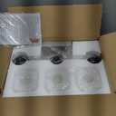3-Light Bathroom Vanity Light,Brushed Nickel Vanity Lights with Square Frosted Glass,Modern Bathroom Wall Lights Fixtures Over Mirror,Wall Sconces Lighting for Bedroom Living Room,E26