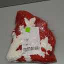 Christmas Bath Rug, 24x24" Red Snowflake Round Bathroom Mat, Extra Soft & Absorbent, Machine Washable Non Slip Shower Mat, Winter Themed Xmas Plush Bathroom Floor Rug for Holiday Dcor Snow Bath Rug