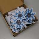 Syhood 25 Sets Winter Snowflake Crafts Kit DIY Snowflake Hanging Ornaments Fun Facial Expressions Cards and Bags for Kids Holiday Classroom Home Activities Party Favors