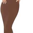 REORIA Women's Sexy Crew Neck Lounge Long Dress Elegant Long Sleeve Ribbed Bodycon Maxi Dresses XS