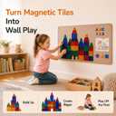 Magnet Board for Kids: 24 x 16 in Magnetic Tile Play Wall