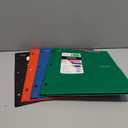Five Star 2-Pocket Folder, 4 Pack, Plastic Folder with Stay-Put Tabs and Prong Fasteners, Fits 3-Ring Binder, Holds 8-1/2" x 11 Paper, Black, Fire Red, Forest Green, Pacific Blue (38049)