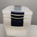 Rubbermaid Cleverstore Clear 32 Qt, 6 Pack Stackable Plastic Storage Bins with Lids, Great for Closet and Laundry Storage, Organizing in the Home