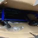 Drive Medical Aluminum Rollator Walker - Fold Up - Padded Seat - 6 Inch Wheels - Lightweight Portable Design - Indoor Outdoor Mobility Aid - Blue