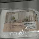 ANRODUO Rod Pocket and Back Tab Pleated Blackout Curtains with Hooks, Rings, White Curtains 96 Inches Long 2 Panels, Thermal Insulated Room Darkening Living Room Bedroom Curtain, 42x96 Inches