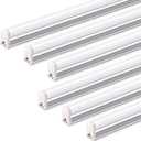 Barrina T5 4FT LED Shop Light, 2200lm,5000K Daylight White, 20W Utility Light Fixture, Ceiling and Under Cabinet Lights for Workshop Garage, Corded Electric with ON/Off Switch, 6 Pack