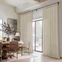 Beige Oatmeal Linen 108 Inch Curtains 70 Inch Wide for Living Room Divider Privacy Pinch Pleated Drapes Hooks Rings Back Tab Farmhouse Light Filtering Extra Wide Curtains for Patio Balcony 70x108